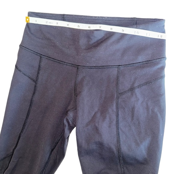 Lululemon Black Perforated Mesh Activewear Leggings size 4 - Picture 12 of 13